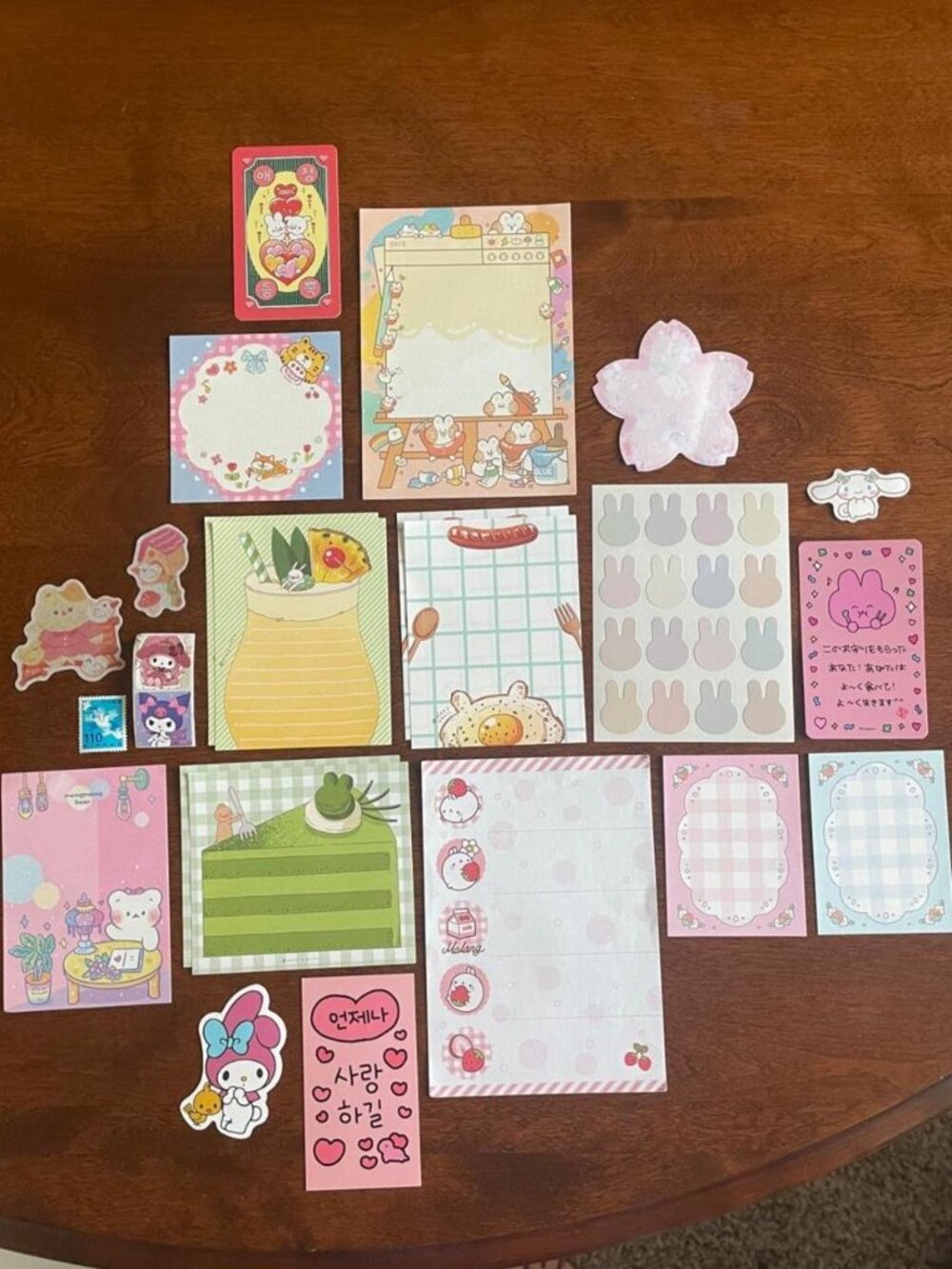 pink kawaii stationary journaling set
